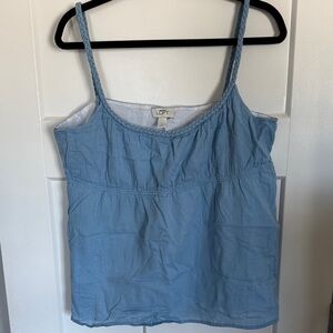 LOFT Outlet Sky Blue Braided Strap Camisole